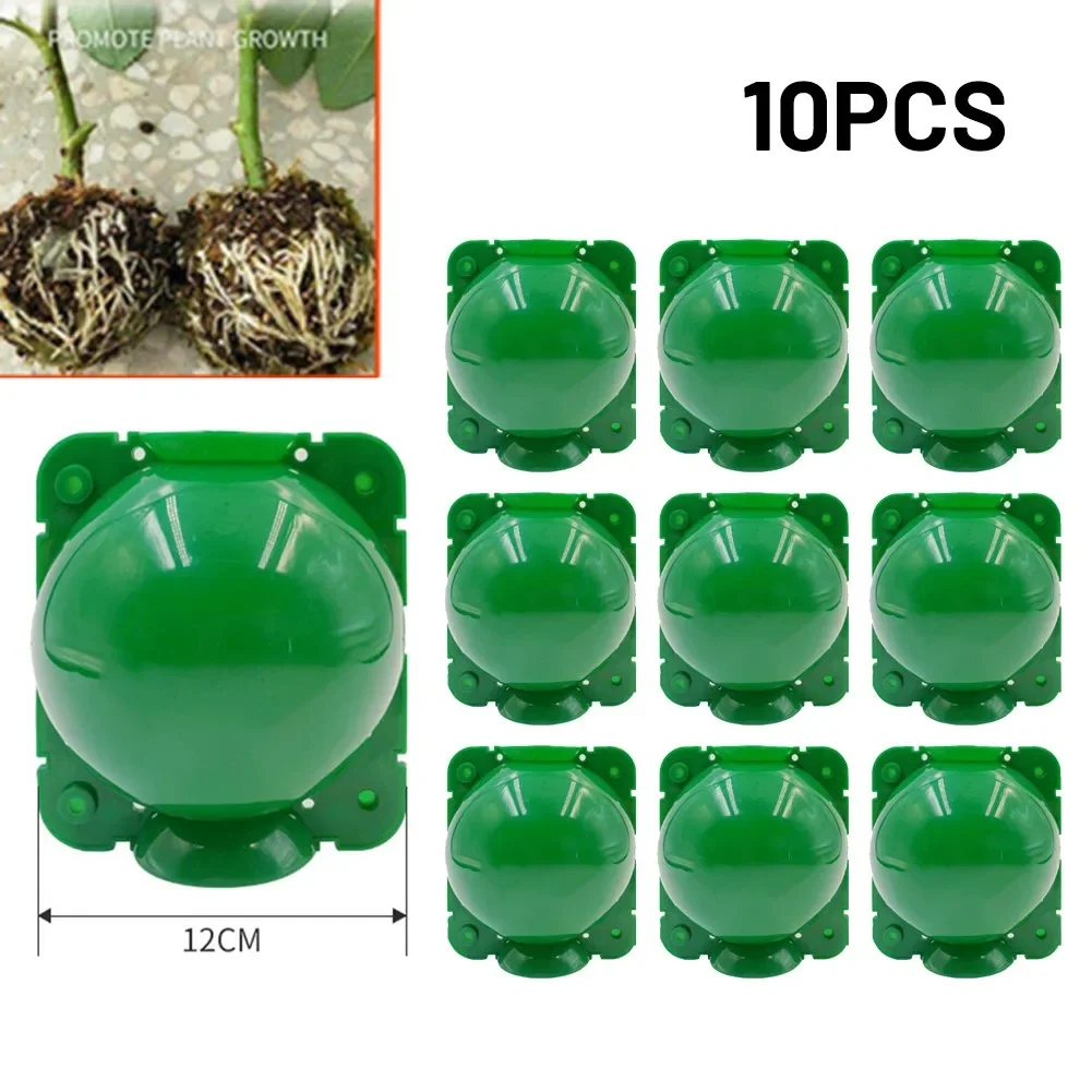 10pcs 5/8/12CM Plant Rooting Grafting Box Reusable Garden Green High Pressure Indoor Plastic Propagation Ball Equipment