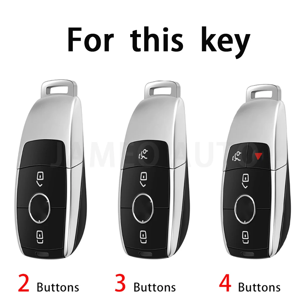 2 3 4 Buttons TPU Car Key Case Cover for Mercedes Benz A-B-C-M-CLA-CLS-E-G-GLB-GLC-GLE-R-SL Class AMG EQS EQC GLA W204 W211