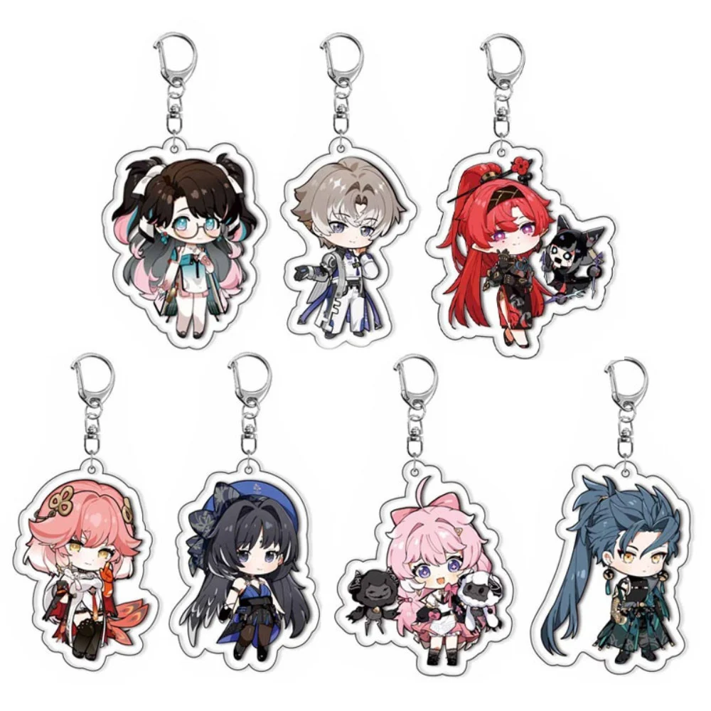 Zenless Zone Zero Keychain Ellen Joe Hoshimi Miyabi Von Lycaon Nicole Cartoon Anime Cute Pendant Key Ring Jewelry Badge Toy Gift