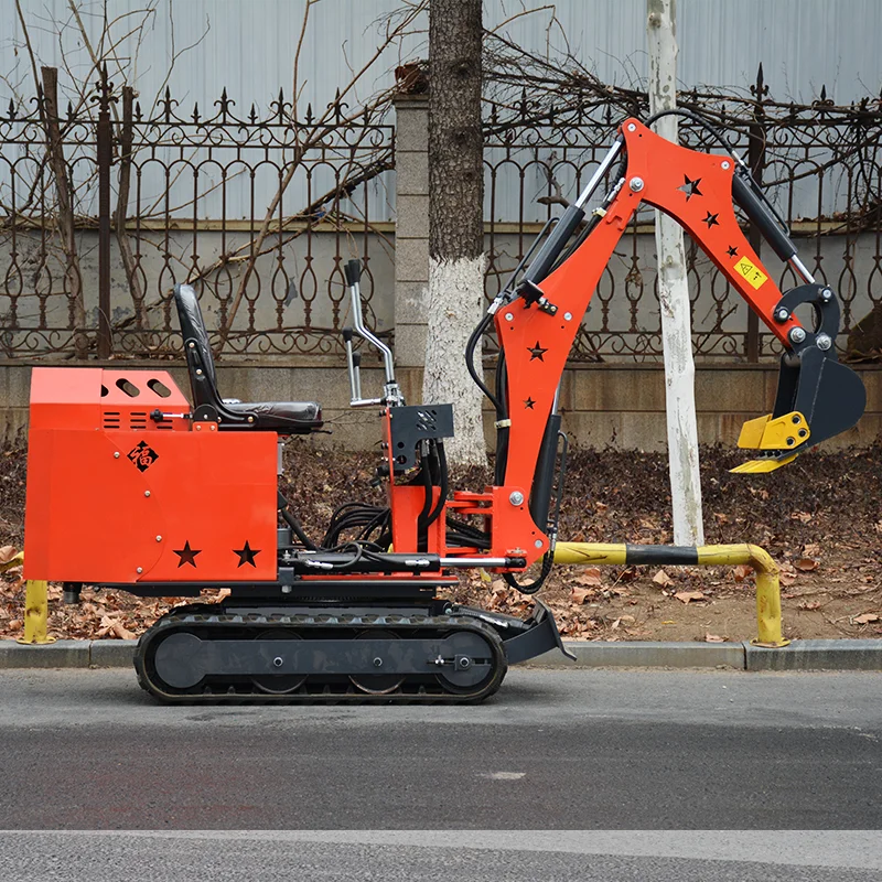 Mini excavadora personalizada, motor diésel de 0,8 toneladas, granja, jardín, mini máquina ensacadora usada, entrega rápida, ensacadora pequeña agrícola