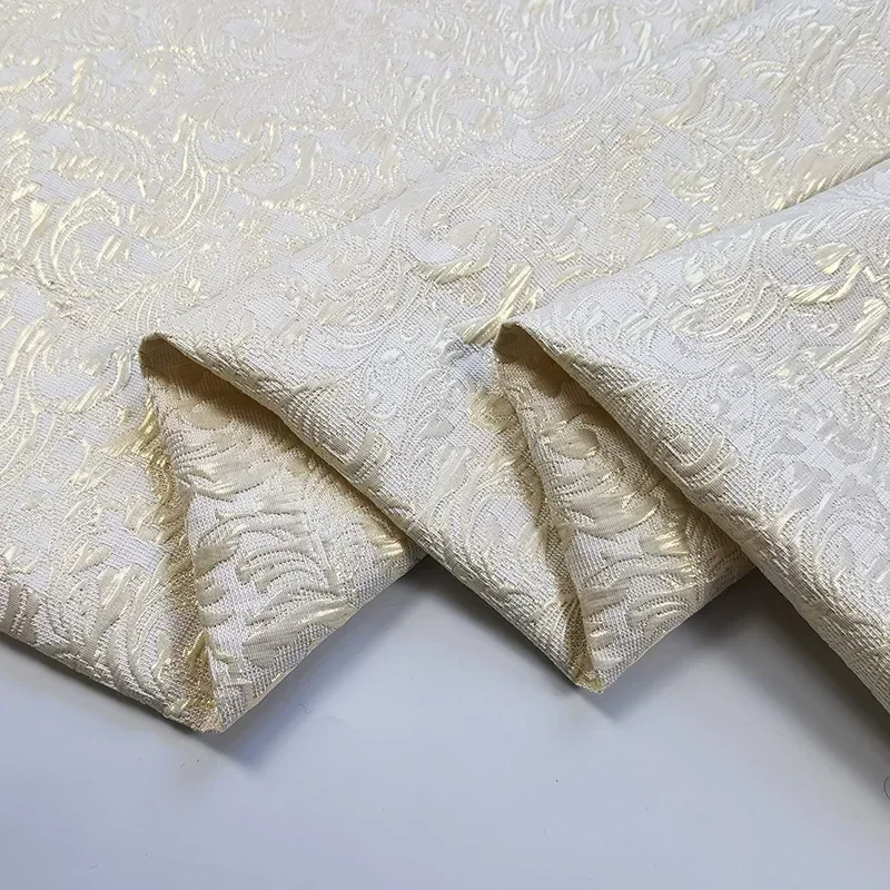 Jacquard Brocade Fabric Polyester High-definition Gold Therad Dark Pattern Suit Cloth Dress Windbreaker Dress Suit Diy Sew view 4