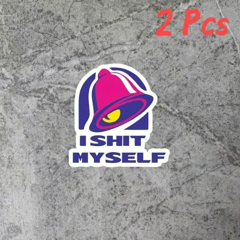 2Pcs I Shit Myself Alien Sticker Waterproof PE Vinyl Decal Durable for Car Laptop Motorcycle Window Decor