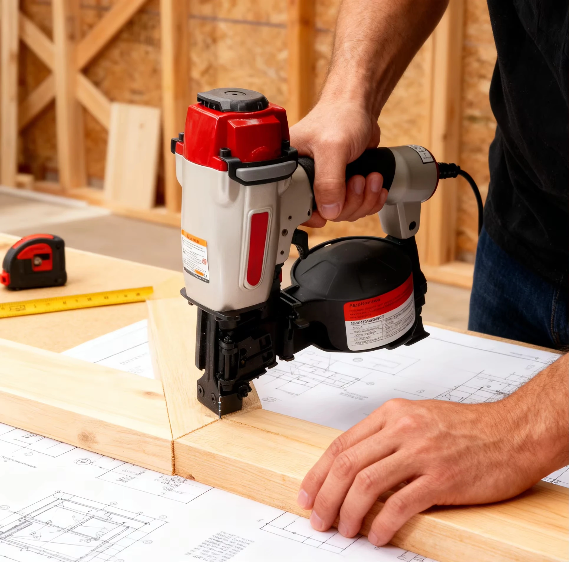 Industrial CRN45 Aluminum Cord - đánh giá và giá Coil Roofing Nailer Pneumatic 15 Degree