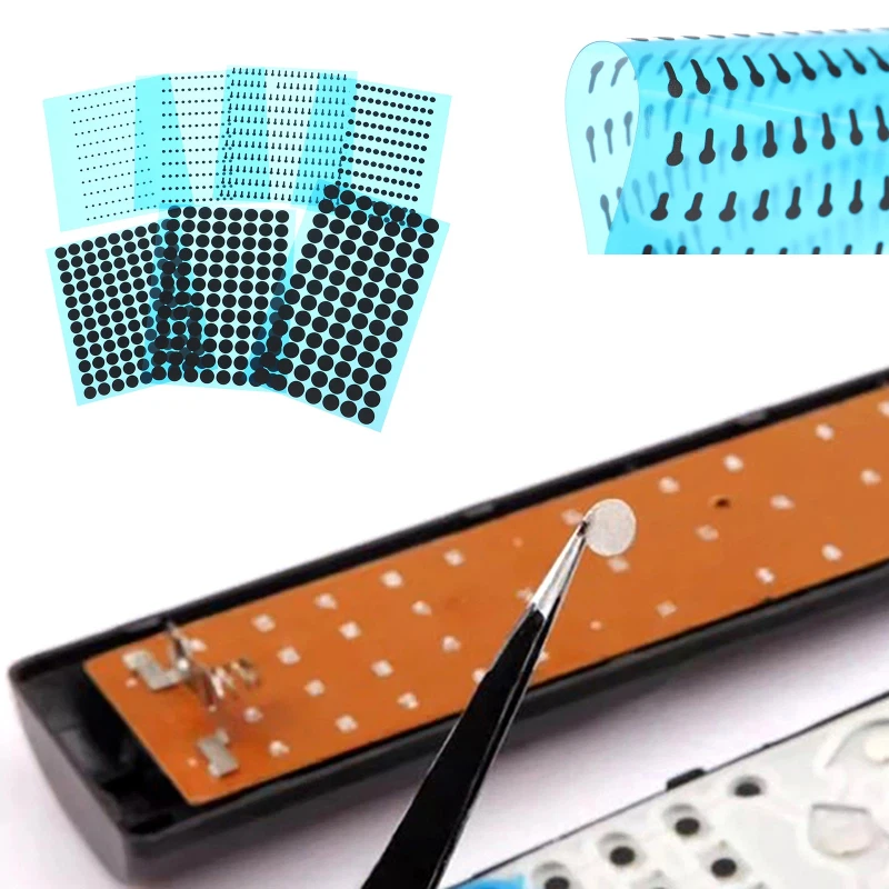 

1,5/2/3,5/7/8/9 мм черные проводящие резиновые подушечки, ремонтный комплект клавиатуры для ИК-пульта дистанционного управления, проводящие резиновые кнопки