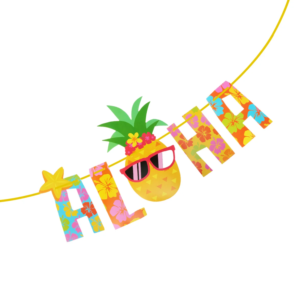 2 2 Luau Party Decorations Aloha Banner Supplies Pineapple The Outfit Hawaiian