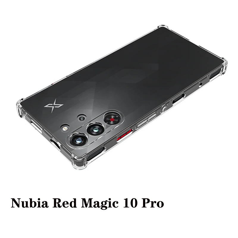 حافظة وسادة هوائية لهاتف ZTE Nubia Red Magic 10 Pro NX789J وسادة هوائية شفافة من السيليكون بولي يوريثان غطاء خلفي ناعم لهاتف Nubia Redmagic 10 Pro