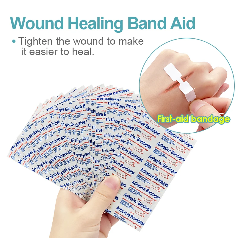 20pcs Zipper Bandage Waterproof Wound Healing Band-Aid Knife Cut Wound Adhesive Tape Sticker First Aid Kit Medical Patch A1667