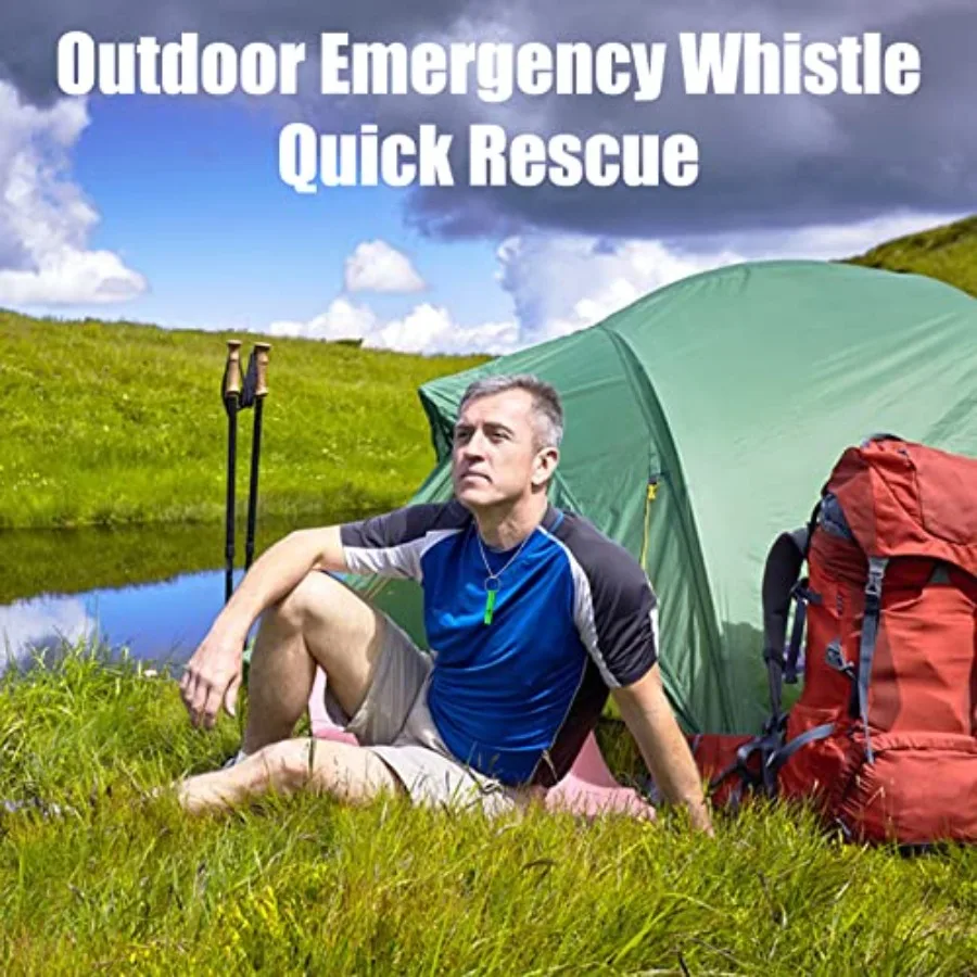 12 قطعة صافرة الطوارئ مع مفتاح سلسلة الألومنيوم اضافية بصوت عال سلامة صفارة إنقاذ المفاتيح للرياضة في الهواء الطلق التخييم التنزه Bo