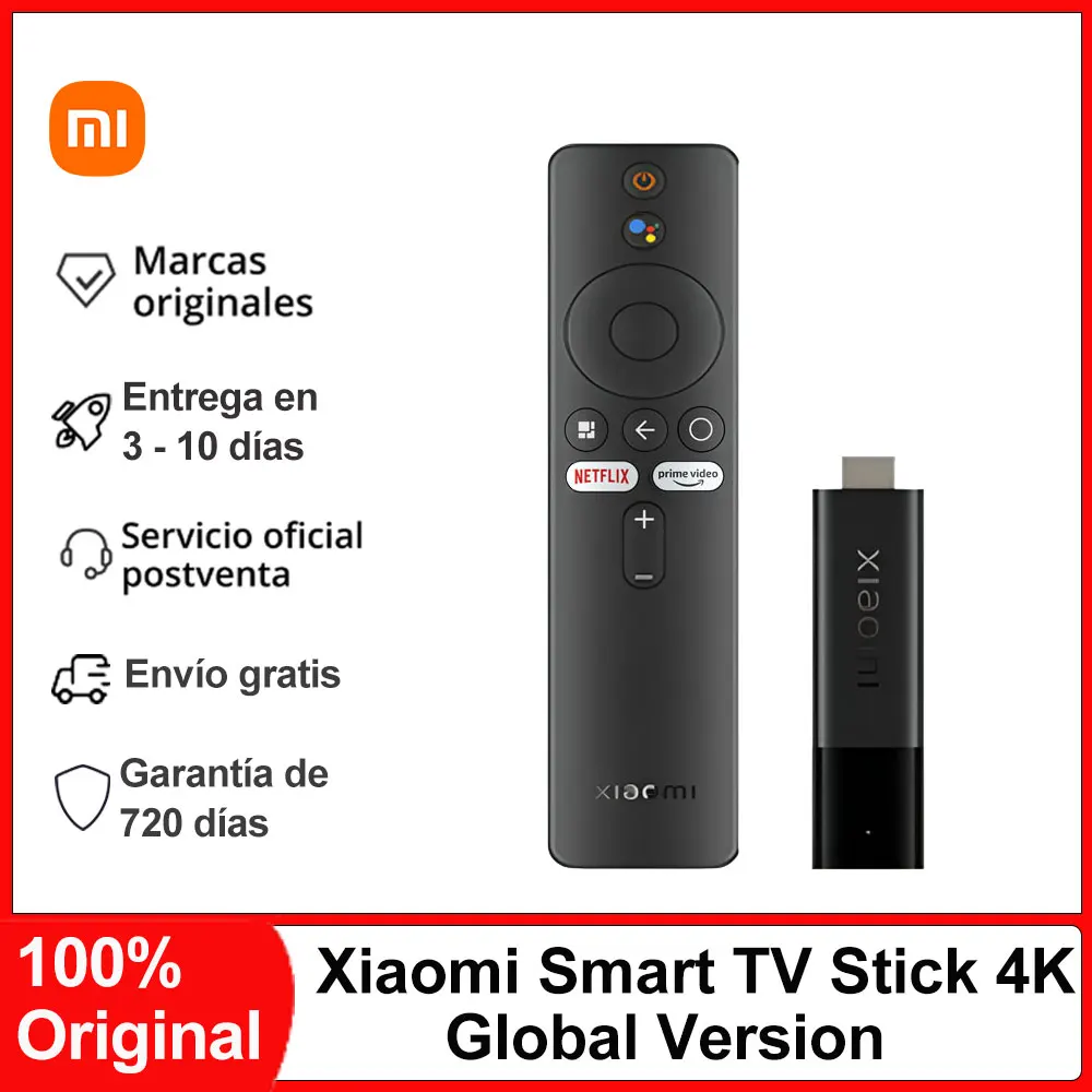 Global Version Xiaomi Smart TV Stick 4K Android TV™ 11 Bluetooth 5.2 Wi-Fi 2.4GHz/5GHz Portable Streaming Media  TV Don