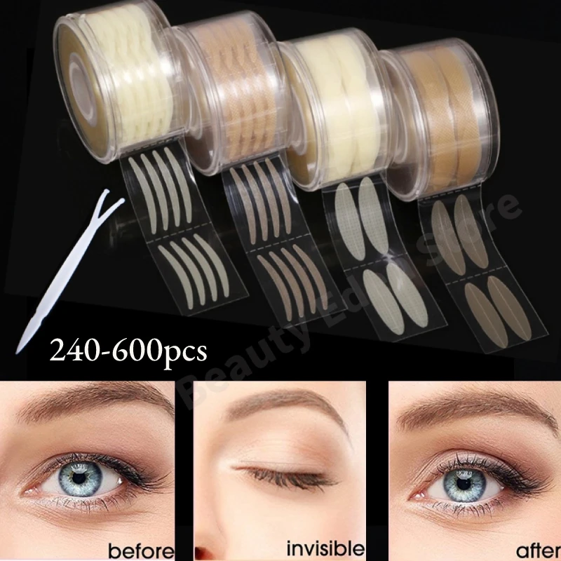 Double Eyelid Sticker Eyelid Tape Eye Lift Clear Beige Color Fold Eyelid Stripe Natural Invisible Big Eyes Makeup Beauty Tools