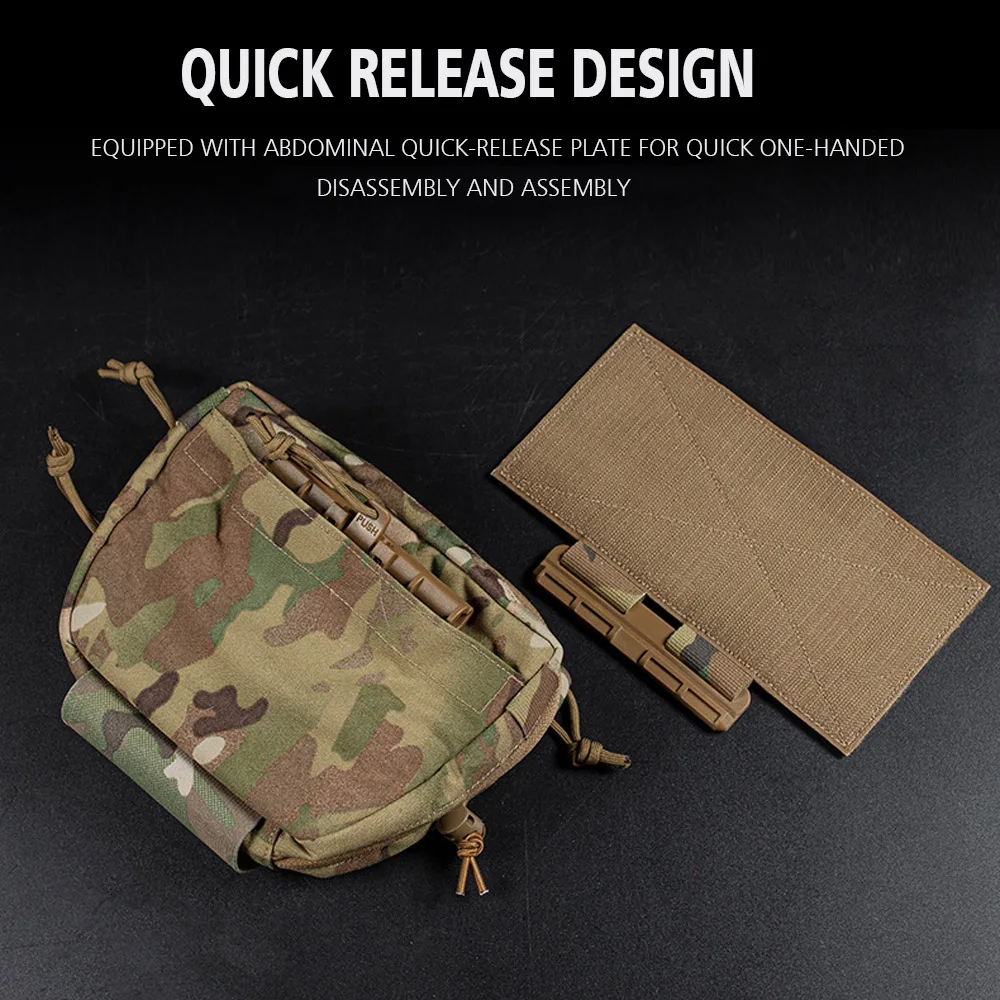 Tactical Vest Drop Pouch for MK3 MK4 JPC CPC FCPC D3 Airsoft Militar Vest Equipment With Shoulder Strap Quick Release Rail