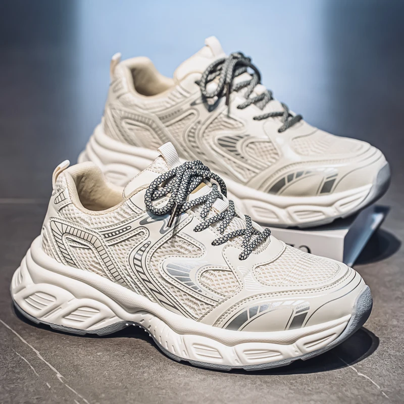 

Men Sneakers Breathable Mesh Anti Slip Run Shoe Men Trend Versatile Platform Sports Shoes Cushioning Sneakers Zapatillas Hombre