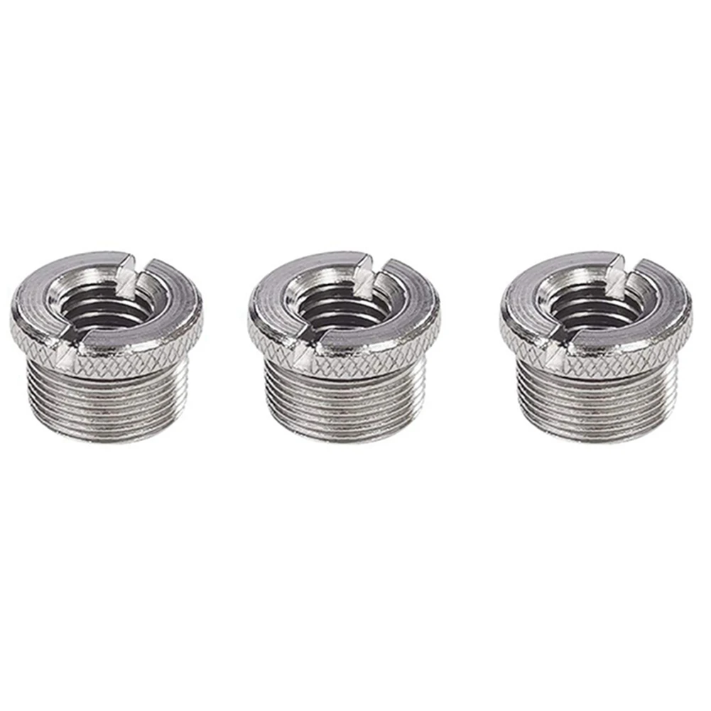 18 Pcs 5/8 Inch Male To 3/8 Inch Female Mic Converter Threaded Screw Adapter With Knurls For Microphone Stands Mounts