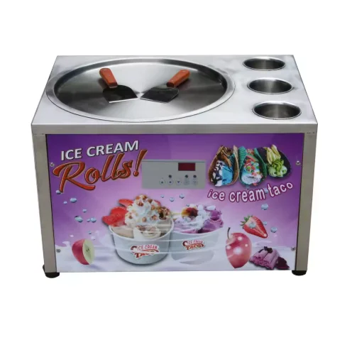 

45cm Pan Table Top Ice Cream Maker/Stirring with 3 Storage Tanks