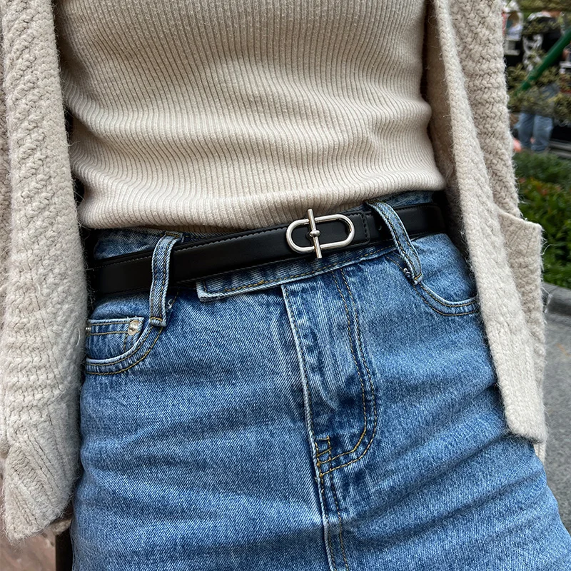 

Geometry Desiner Cowhide Real leather belt For Women oval Fashion Girdle Waistband Bussiness Jeans Belt Female Elegant belt