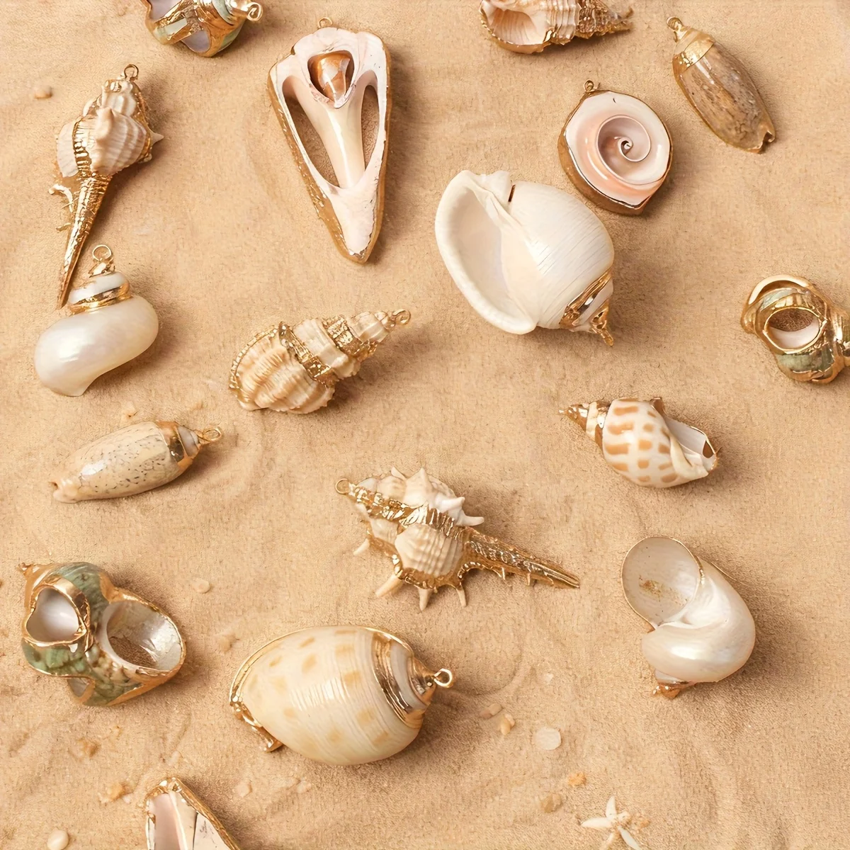 4PCS Conch Shell Pendant Charms Natural Thorn Conch Women Jewelry Making DIY Necklaces Earrings Accessories