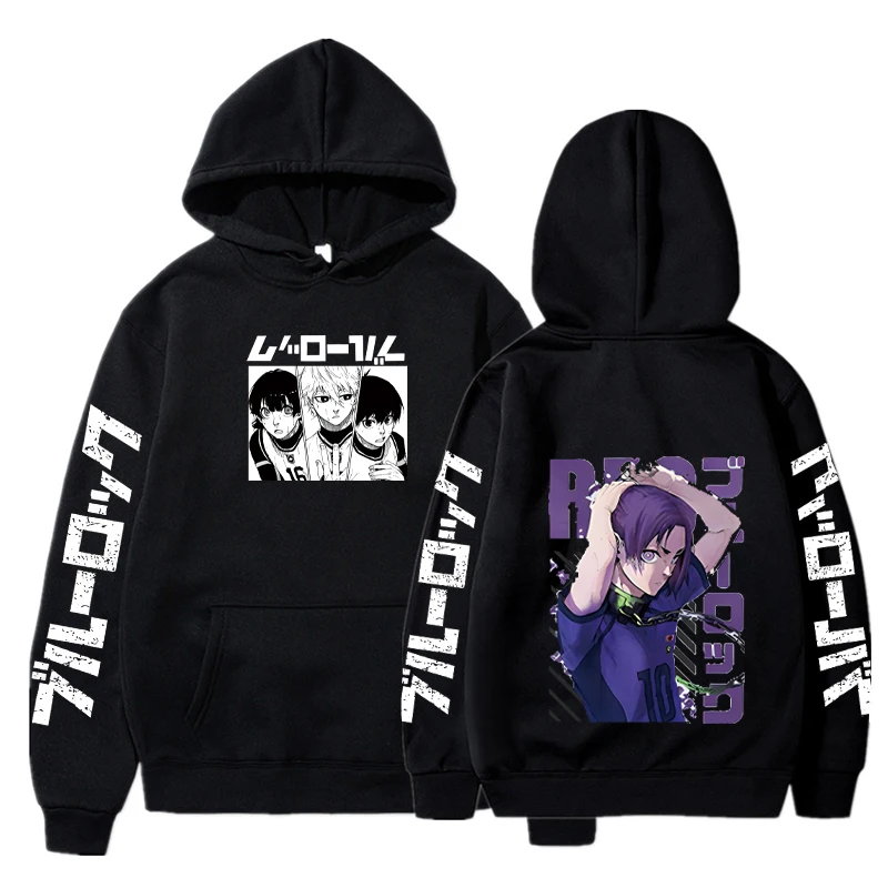 Anime BLUE LOCK Hoodie Fall Winter Long Sleeves Fleece Sweatshirt Poleron Hombre Unisex Streetwear Harajuku Tracksuit Y2K Clothe