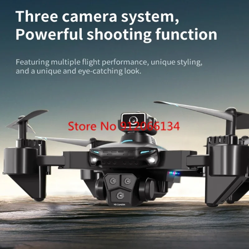 8K Obstacle Avoidance 3 Camera Remote Control Drone 2.4G Optical Flow Trajectory Flight Headless WIFI FPV RC Drone Quadcopter