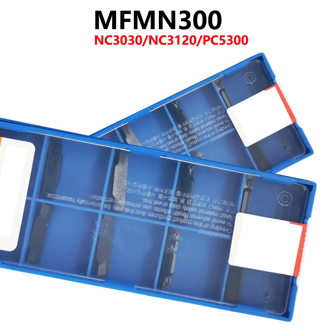 Placas de lâminas originais 10 tamanhos mfmn 300 mfmn300 nc3030 nc3120 pc5300 inserções de carboneto para suporte de ferramentas de ranhuramento cnc