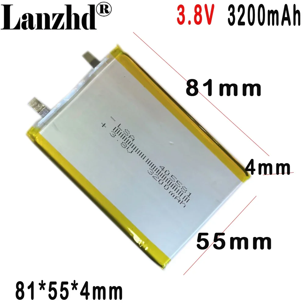 

405581 3.8V Li polymer lithium battery 3200mAh 4.35V For mobile phone built-in electric fast charging source battery pack