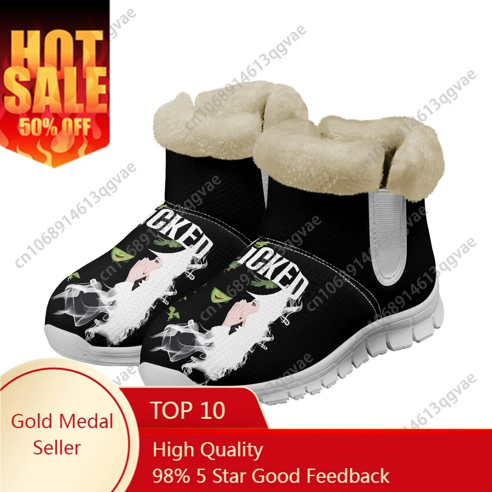 

WICKED He Musical Elphaba Witch Snow Boots Mens Womens Teenager Shoes Keep Warm High Quality Couple Sports Custom Made Sneakers