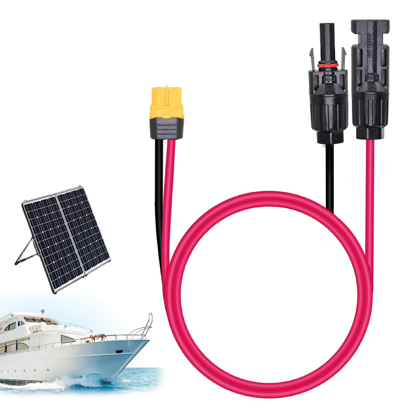 Solar Connector To XT 60 Adapter Solar Charge Cable Connector Connect Solar Panel For Portable Power Station Solar Generator