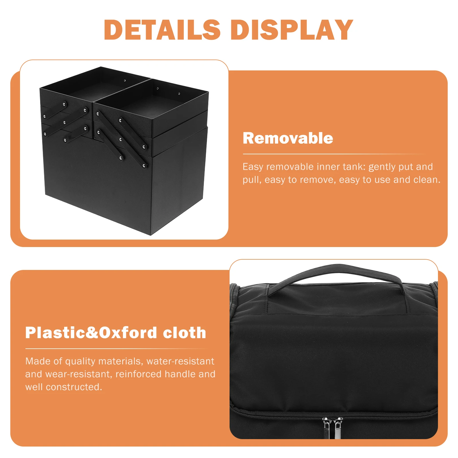 

Waterproof Makeup Bag Organizer Large Capacity Travel Case Shoulder Strap Storage Box Pouch For Women Business Trip