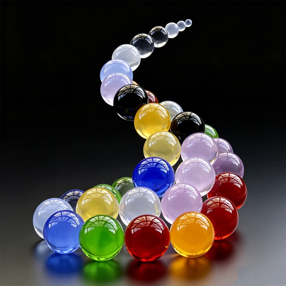 1-15Pcs Transparent Crystal Glass Balls Diameter 25mm Home Decor DIY Handmade Materials Red Blue Green Yellow Purple