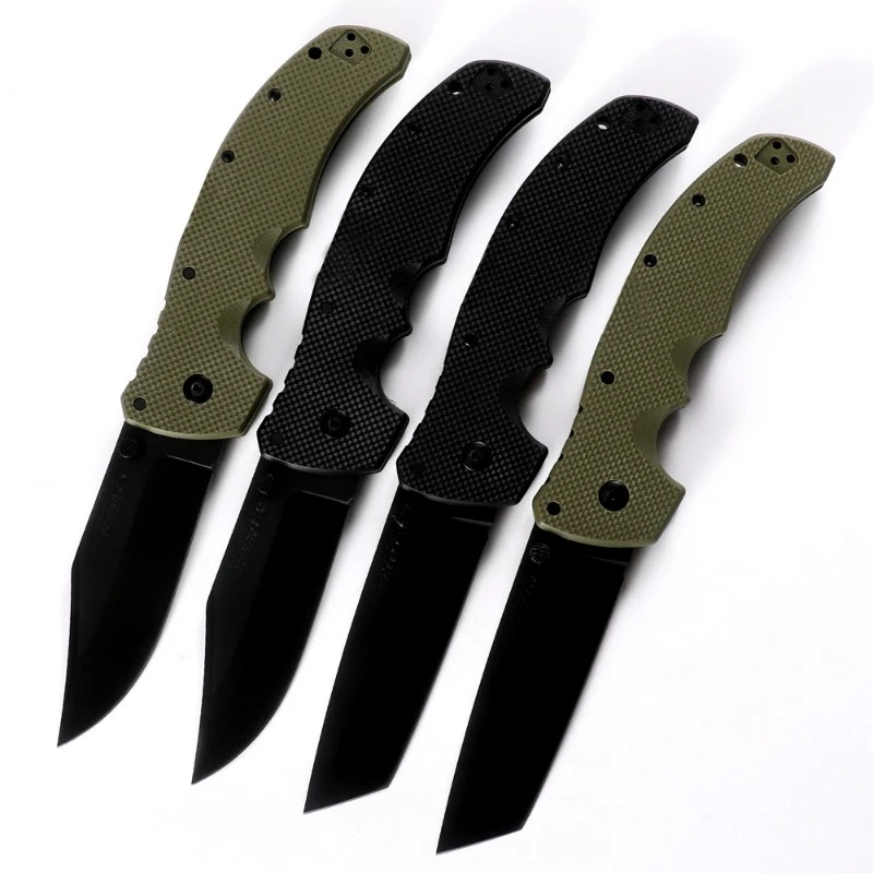 27BT Outdoor Camping Folding Knife 9CR13 Blade G10 Handle Pocket Survival Tactical Hunting Utility Military Knives CED Tools