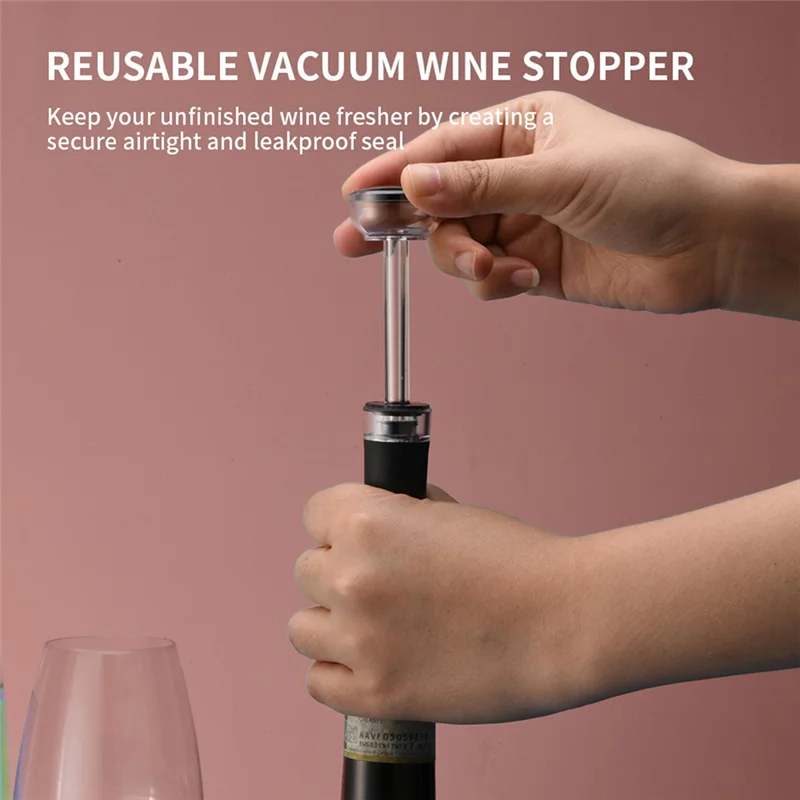 B97A-ワインオープナーセット、ホイルカッター付きワインコルク栓抜きボトルオープナーセット、注ぎ口、真空ストッパー、ワインボトルオープナー