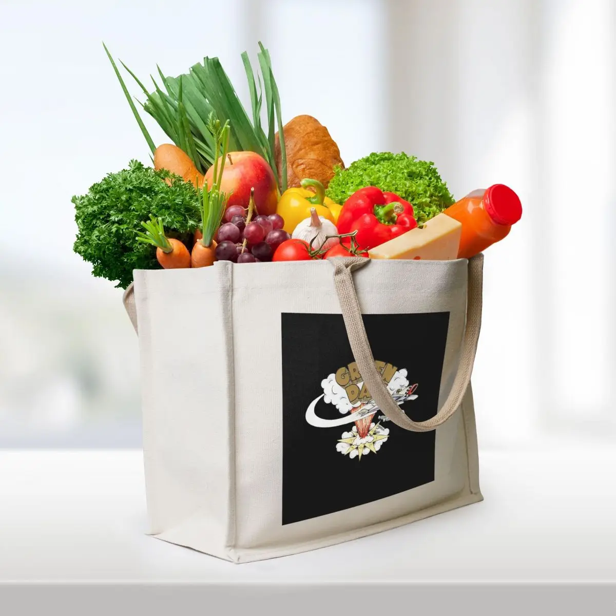 band punk music pop punk Tote Bag Canvas bag Big bag women reusable grocery bags