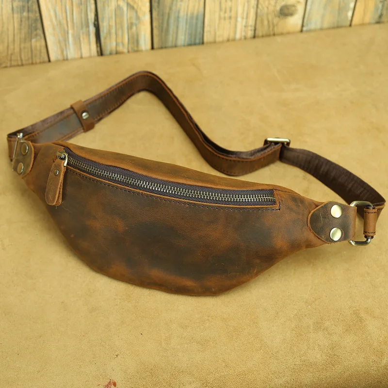 

Новая мужская кожаная нагрудная сумка, повседневная спортивная поясная сумка для телефона, винтажный рюкзак, прочный, жесткий, молодежный, для отдыха