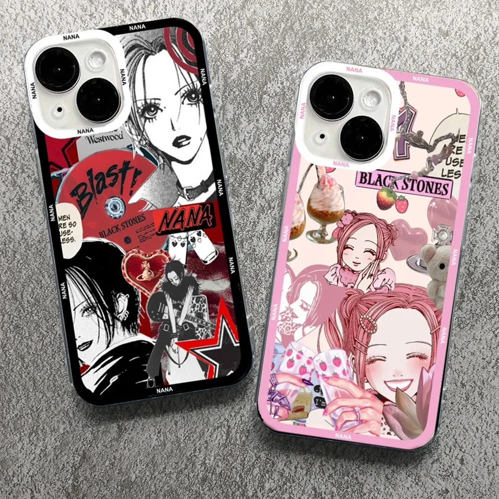 Cartoon Anime Oosaki Nana Phone Case for iPhone 15 14 13 12 11 Pro Max Mini X XS XR SE 7 8 Plus Couple Cover for iPhone 11 Cases