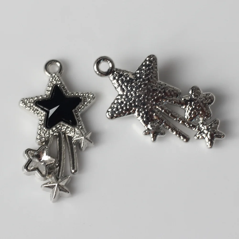 10Pcs Cute Shooting Star Shape Pendant Handmade DIY Bracelet Jewelry Necklace Chain For Women Birthday Party Gift Accessories