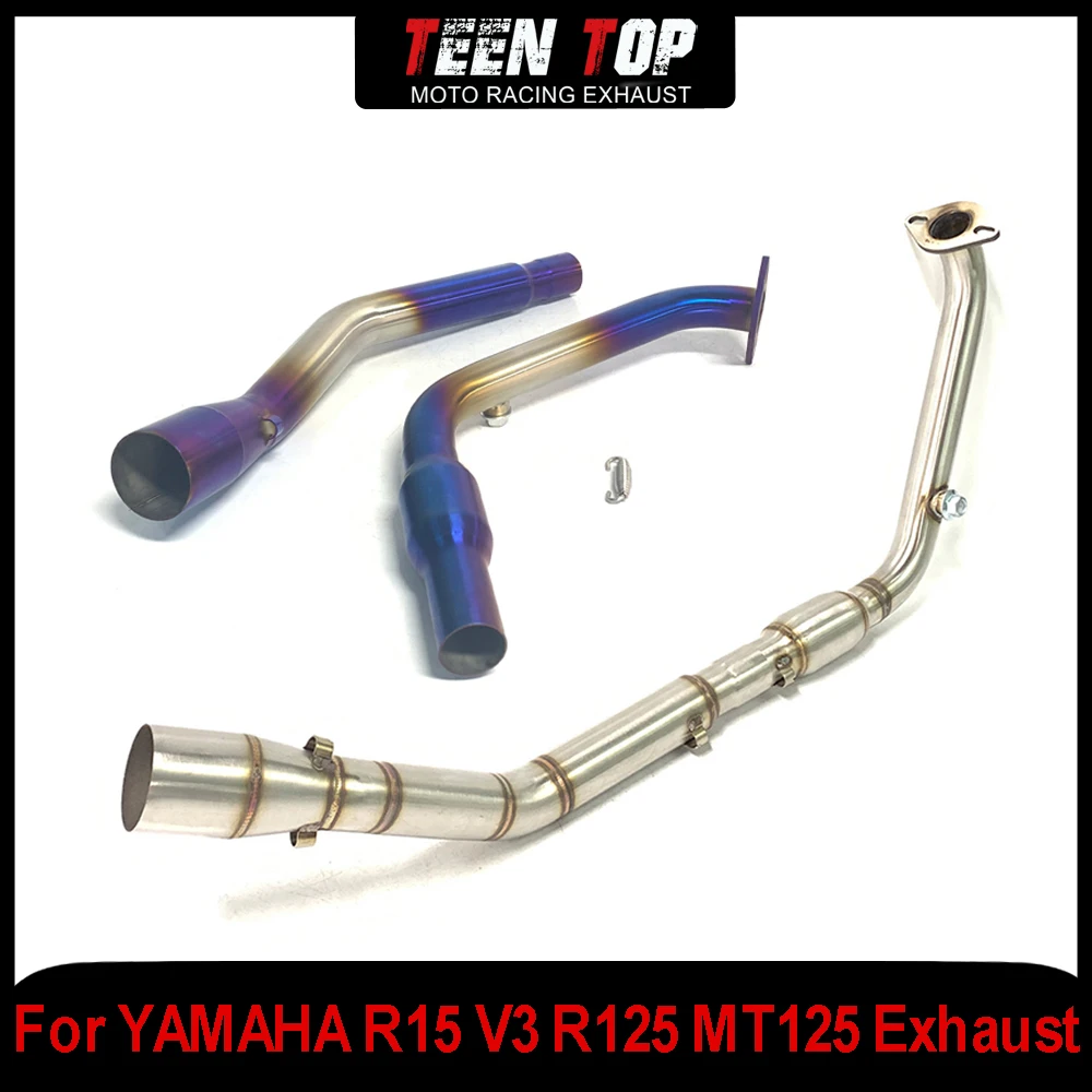 

Для YAMAHA R15 V3 R125 MT125 выхлопная труба мотоцикла выхлопная труба побег передняя соединительная труба r15 mt125 2018 2019 сталь
