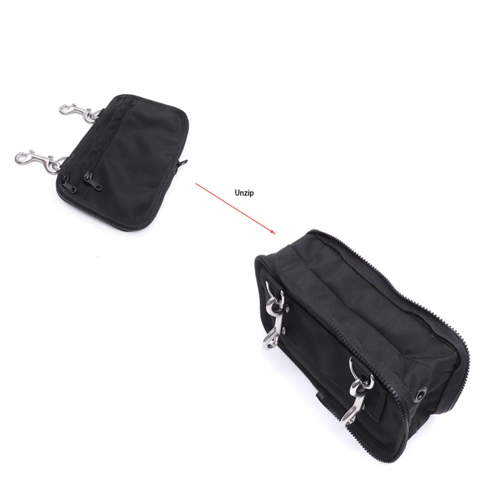 Durable Scuba Diving Storage Bag Equipment Dive D Ring Snorkelling Nylon Gear Backpack Double Ended Snap Hook Pouch Supplies