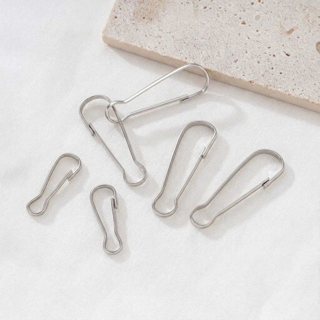 50Pcs Stainless Steel Lanyard Snap Clip Hooks Spring Gourd Purse Buckle Connector For DIY Keychain Zipper Pull ID Card Findings