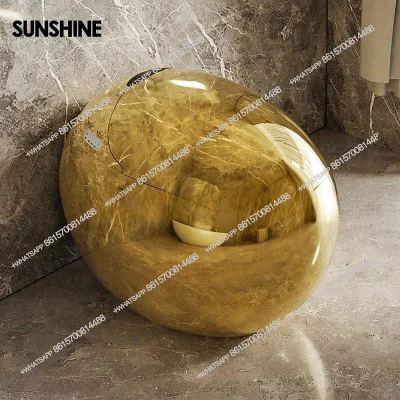 

Fully automatic integrated smart toilet, local tyrant golden toilet, villa hotel clubhouse personalized egg-shaped smart toiletY