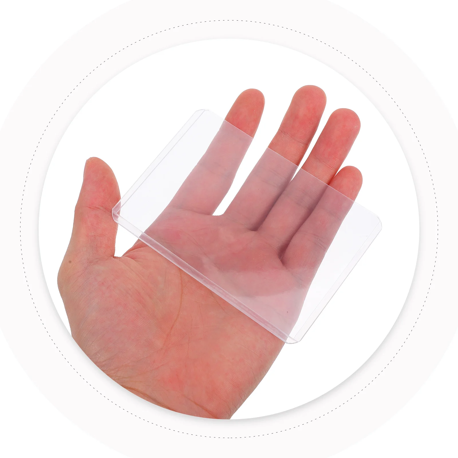 25Pcs PVC Clear Card Sleeves Hard Plastic Protective Covers for Football Cards Bank Card Holders Postcards Holder