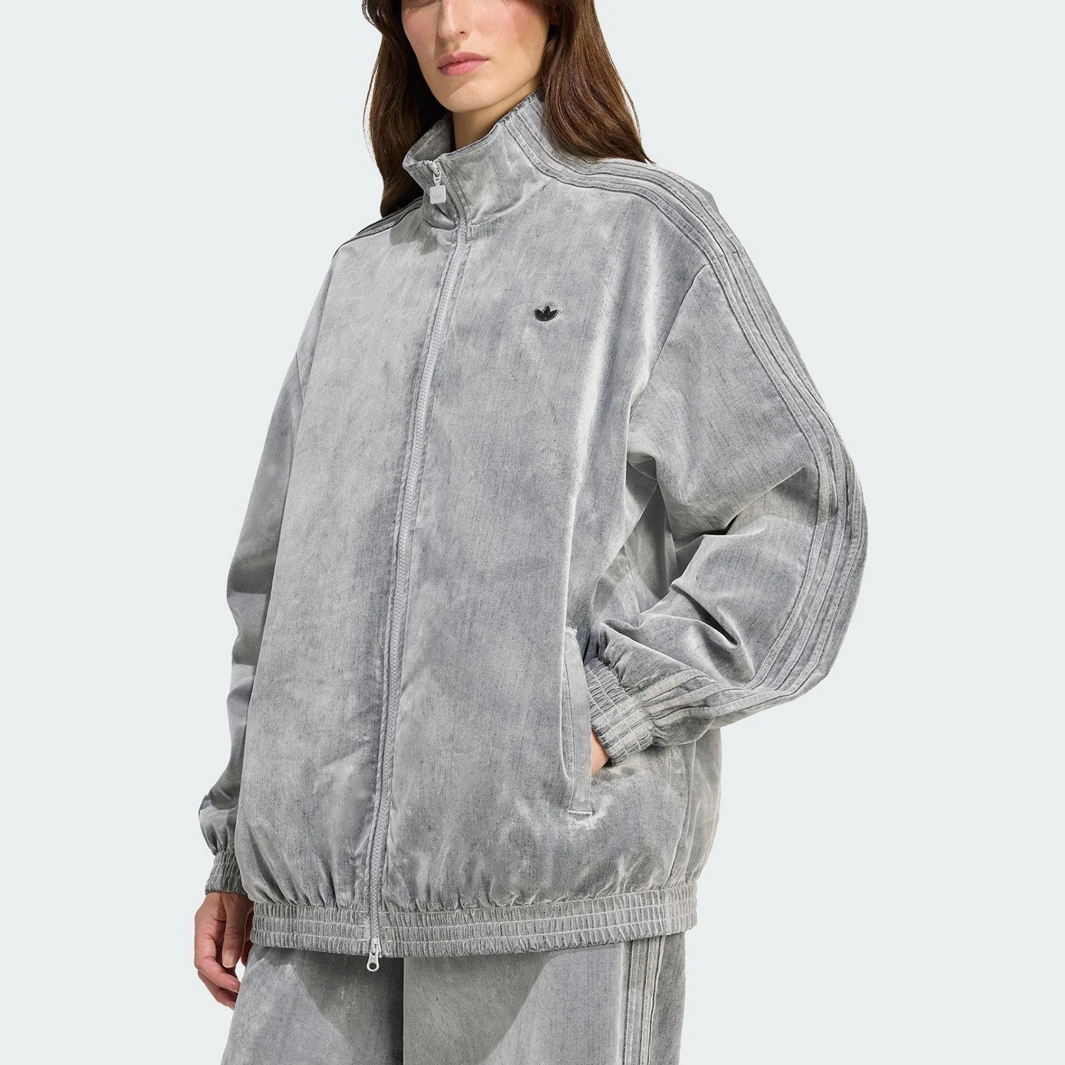 Adidas genuine clover women's sports stand collar loose casual jacket JW7330