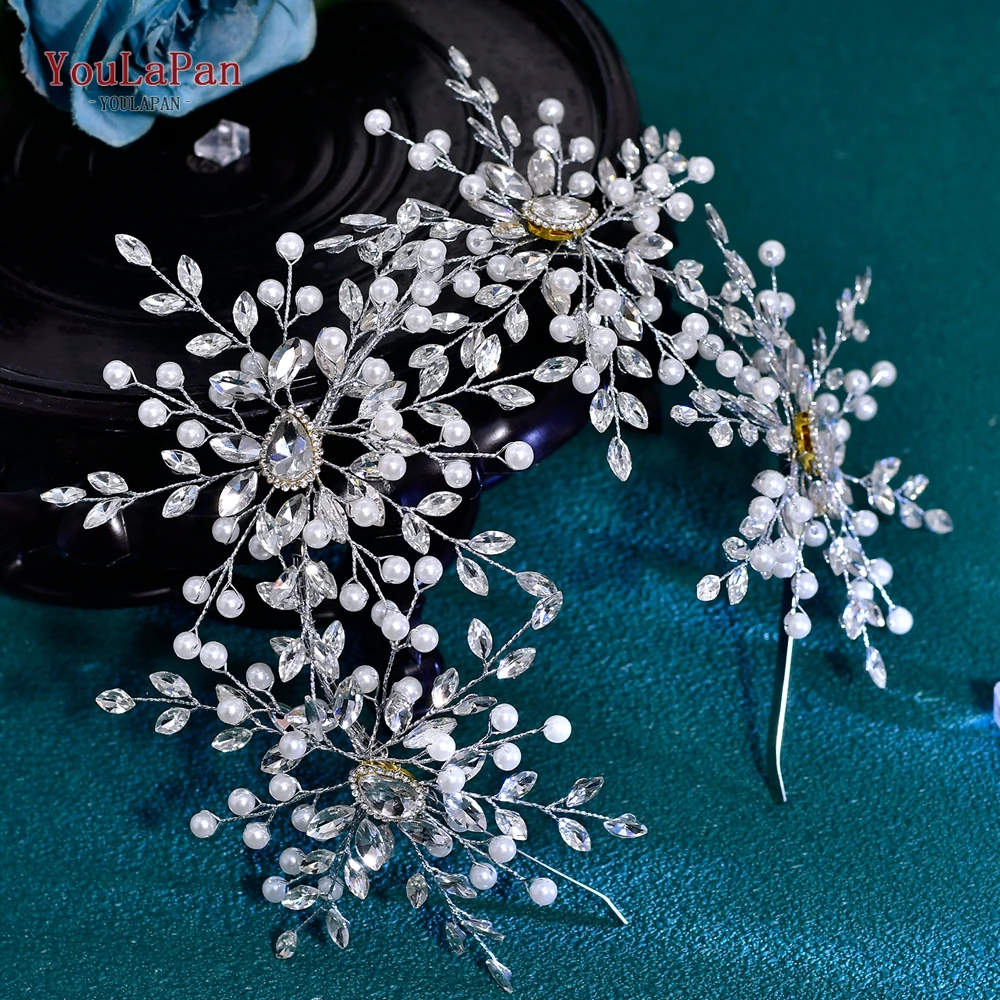 

TOPQUEEN Bridal Rhinestone Tiara Wedding Party Crown Hair Hoop Bride Hairbands Vintage Hair Accessories Banquet Headband HP906