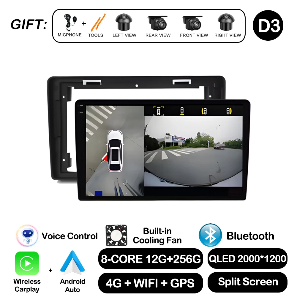 Android Auto Carplay Voor Citroen C2 C3 2001 2003-2010 Autoradio Multimedia Video Player WiFi GPS Navigatie DSP stereo
