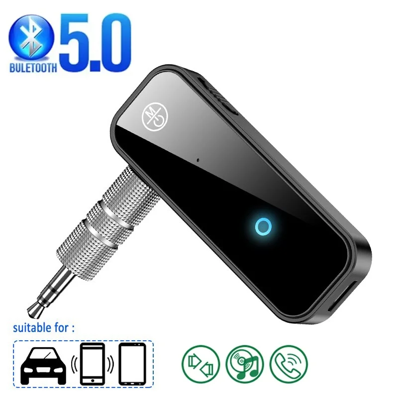 2 In 1 Bluetooth 5.3 Audio Receiver Transmitter 3.5mm AUX Stereo Music Wireless Adapter With Mic For Speaker Headset Kit Car TV