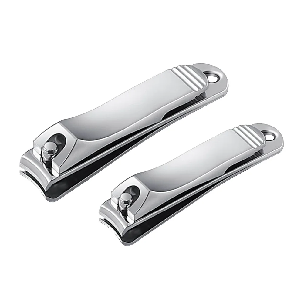 2Pcs Nail Clipper Stainless Steel Manicure Set Perfect Handy Beauty Kit for Women Men Daily Life Gift Idea