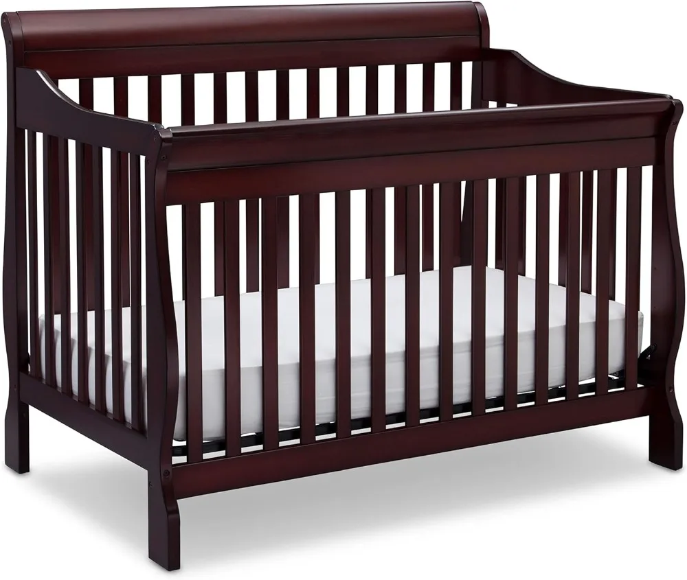 

Delta Children Canton 4-in-1 Convertible Crib - Easy to Assemble, Espresso Cherry