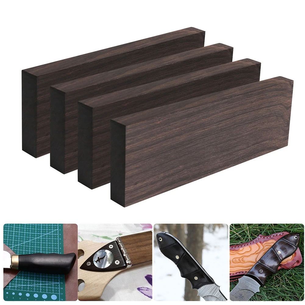 2/4 stuks Ebbenhout Zeldzame Houten Blok Handvat Blank DIY Craft Handwerk Muziekinstrumenten Gereedschap Vervangende Onderdelen