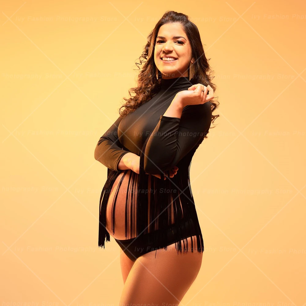 Maternity Photography Props Accessories Long Tassel Short Top For Pregnant Women Body Pregnant Photo Shoot Clothes
