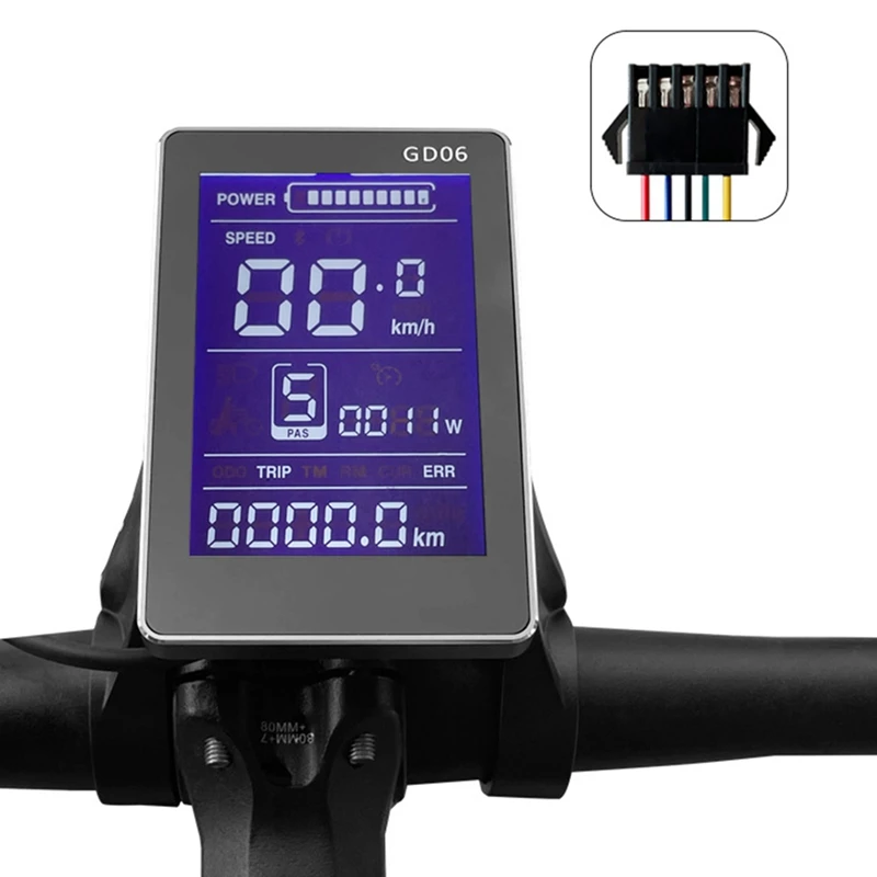 Electric Bicycle 36V/48V 30A 750W 1000W 2 Model Sinewave Controller GD06 Display Ebike COnversion Kit