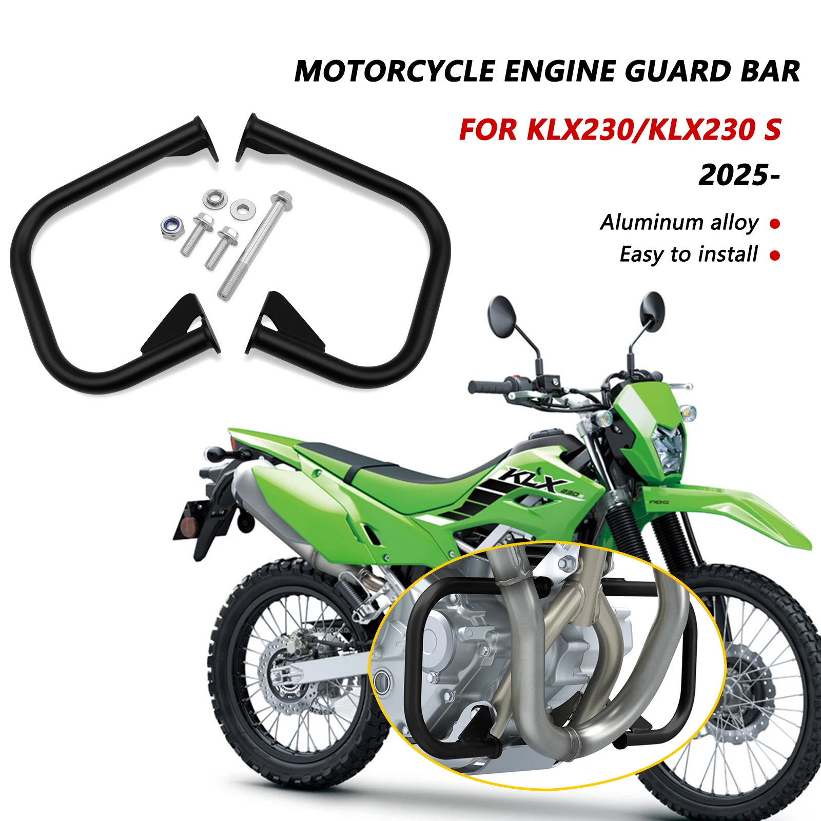 

New Motorcycle Highway Bumper Frame Protection Engine Guard Crash Bars Accessories For KLX230 KLX 230S KLX 230 S 2025-