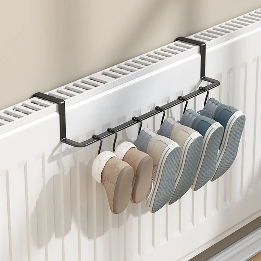 Radiator Towel Rail Heating Towel Cloth Hanger Storage Holder No Hole Punch Socks Drying Hanging Rack Home Improvement Parts